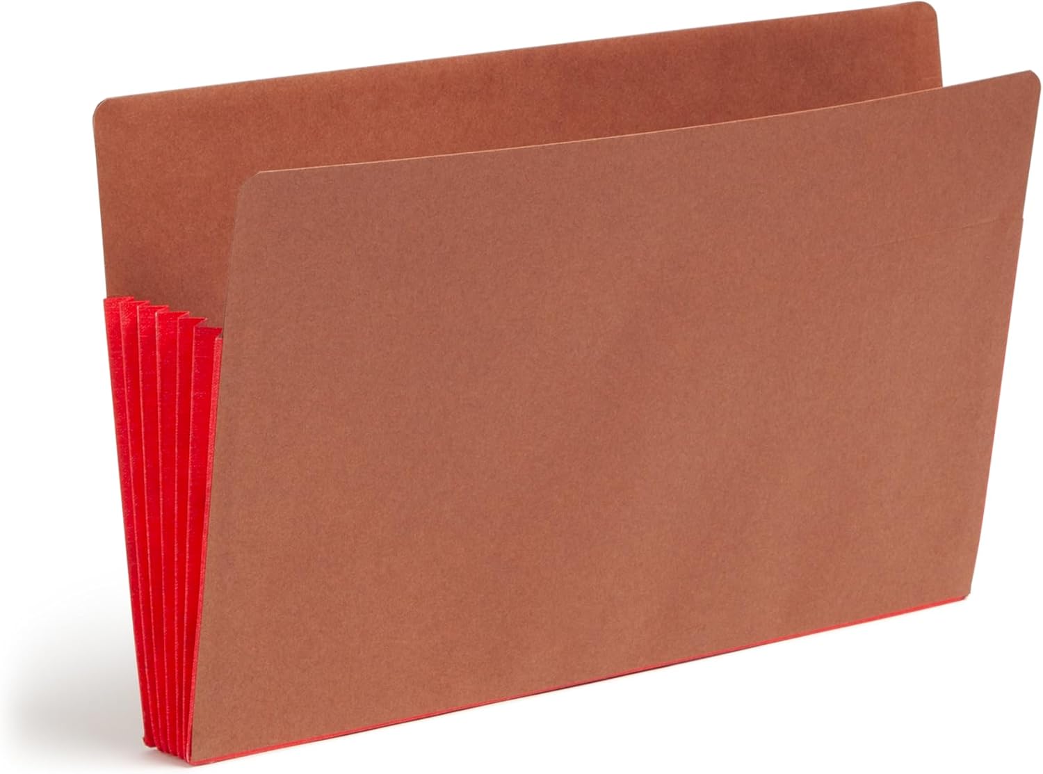 Smead End Tab Pocket, Reinforced Straight-Cut Tab, 5-1/4" Expansion, Extra Wide Legal Size, Redrope with Red Gusset, 10 per Box (74696)