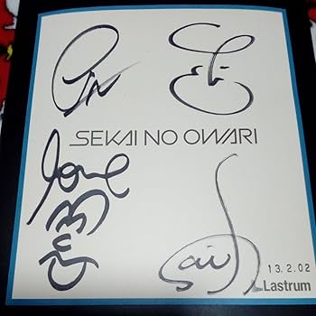 SEKAI NO OWARI サイン額縁付き Amazon.co.jp: SEKAI NO OWARI 直筆サイン色紙 セカオワ end of