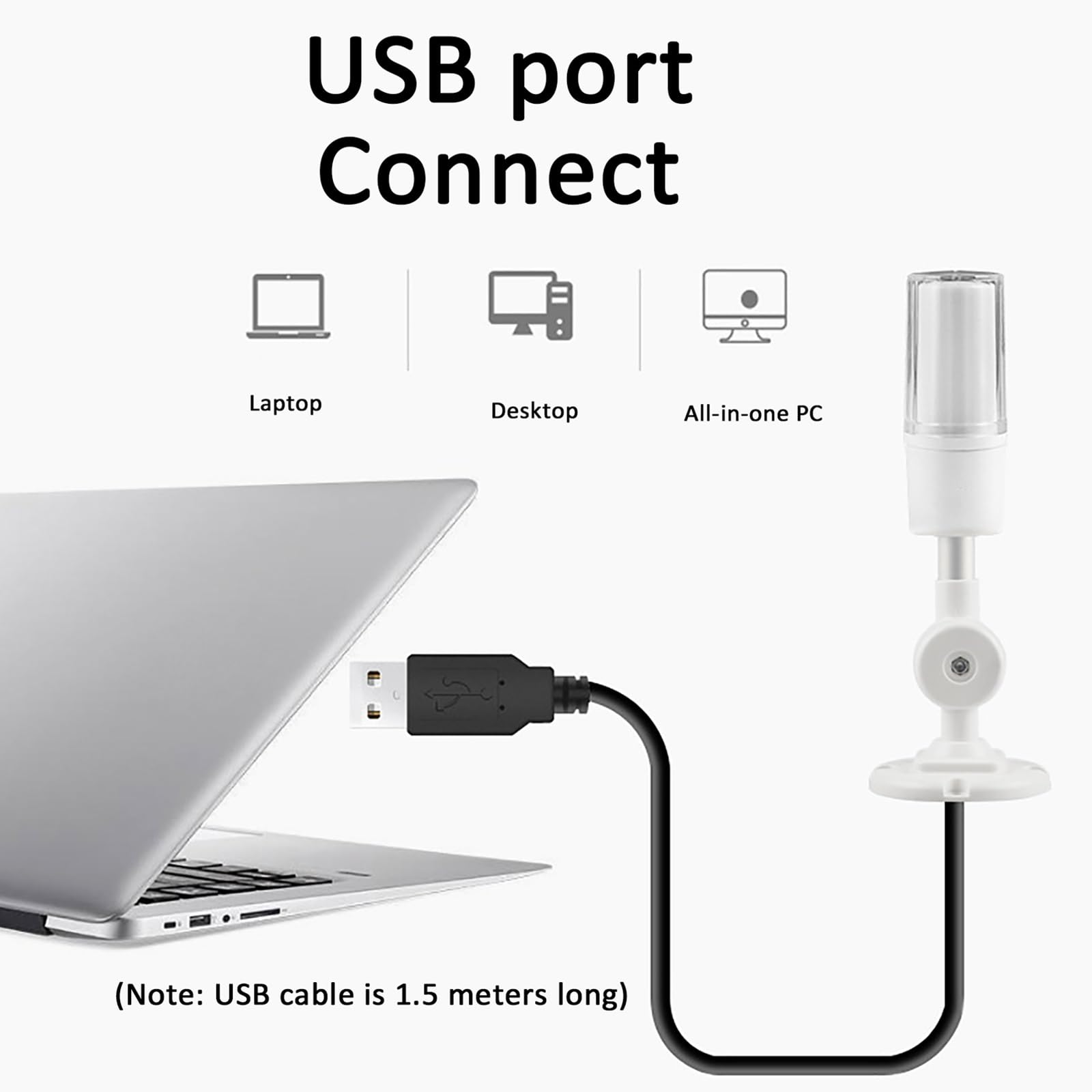 Desarrollo de Software Luz de Advertencia Tricolor, Interfaz USB, Programable, Luz Indicadora de Equipo de Máquina Herramienta de 3 W con Zumbador