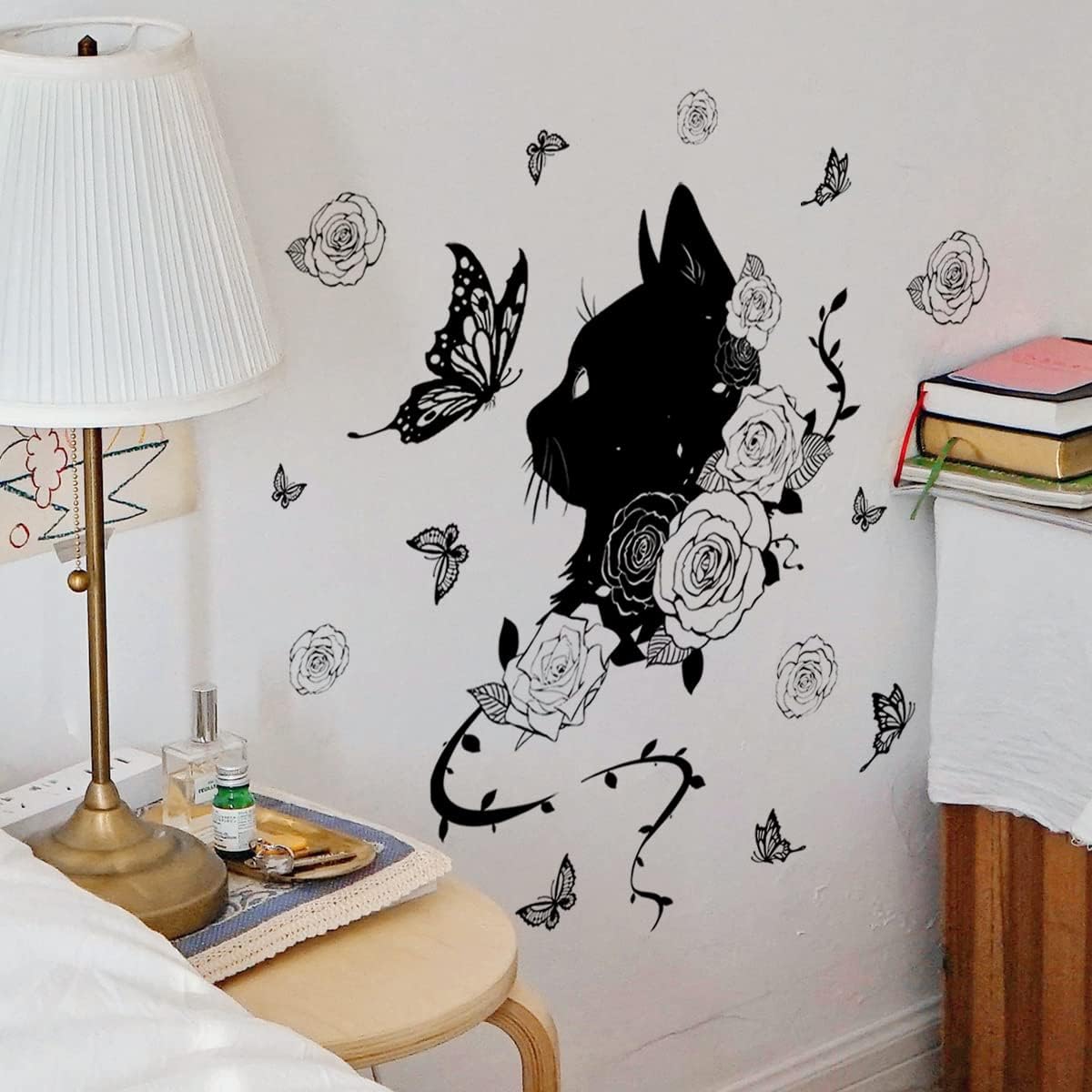 Winston & Bear Calcomanías De Gato 3D – Paquete De 2 – Calcomanías De Gato Atigrado Gris Para Pared, Nevera, Inodoro Y Más