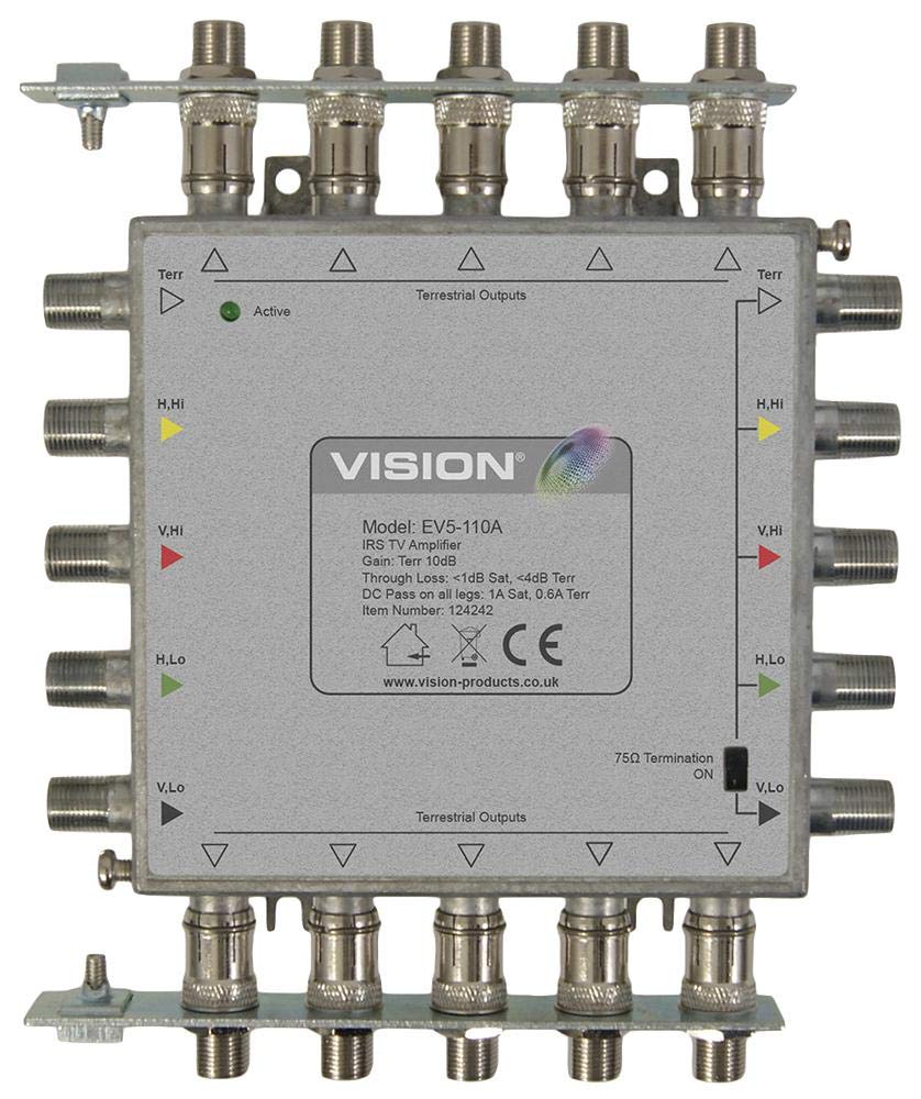 Ev5-110A - Amplificatore TV Irs, tipo spina UK, amplificatori antenna satellitare e distribuzione