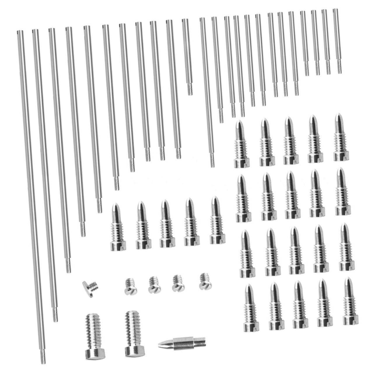 Toyvian 3juegos Accesorios Para Reparación De Saxofón Soprano Incluye Ejes Rosacados Tornillos y Clavo Kit De Mantenimiento De Instrumentos De Viento