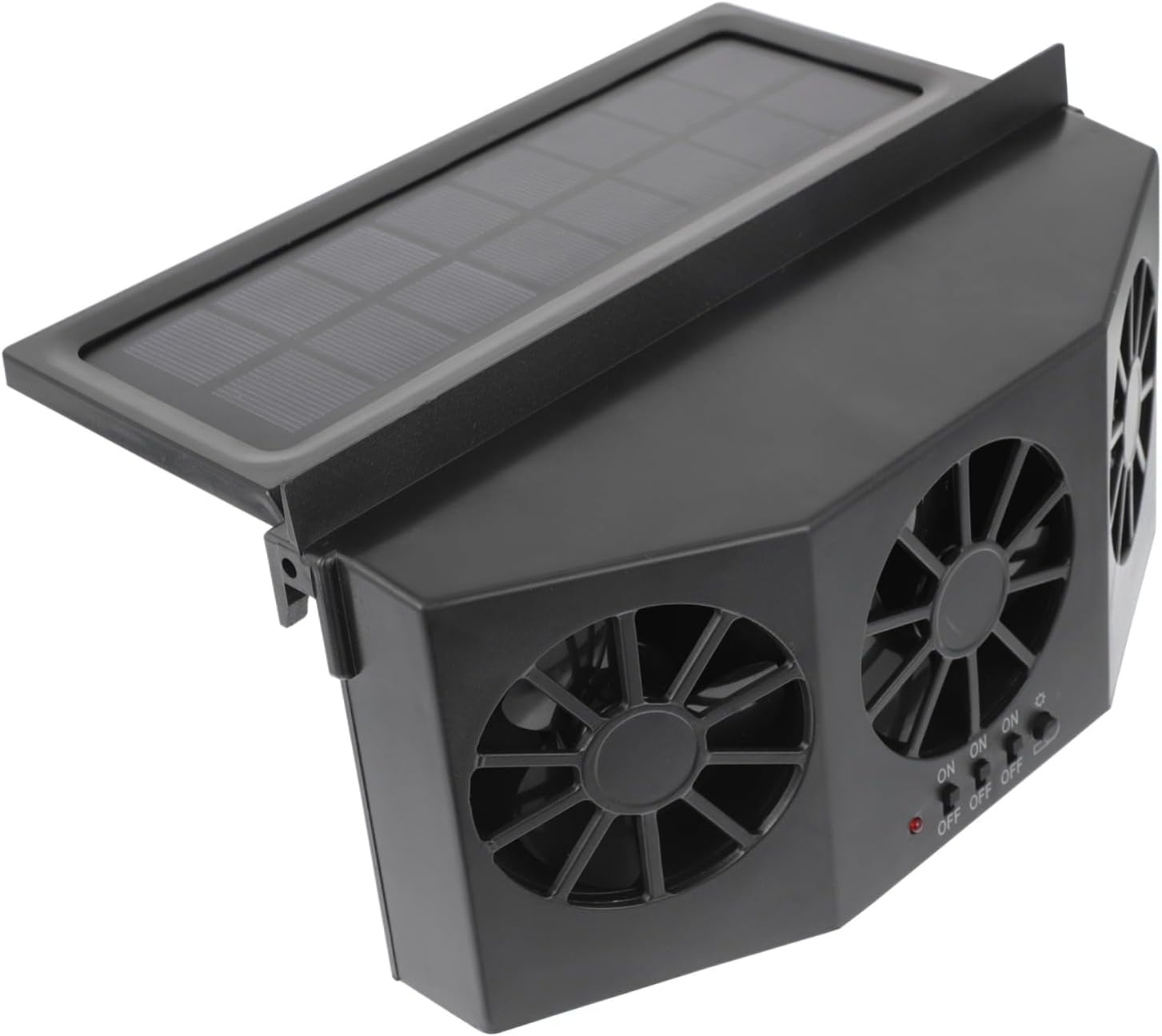 MERRYHAPY Solar Powered Car Exhaust Fan Compact Car Radiator Cooler Air Vent for Freshness Comfort for Reducing Odors Enhancing Air Quality