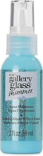 Gallery Glass Aqua Stained Glass 2 fl oz Brilliant Shimmer Finish Paint, Perfect for Easy to Apply DIY Arts and Crafts, 19684