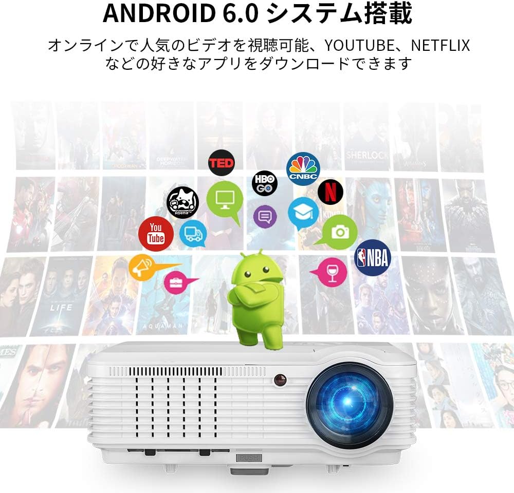 定休日以外毎日出荷中 Led プロジェクター Bluetoothスピーカー接続 Wifi ズーム機能 4600ルーメン 1080p 対応 無線接続 Bluetooth プロジェクターホームシアター Iphone スマホ Pc Dvd パソコン Ps4 ブルーレイプレー パソコン