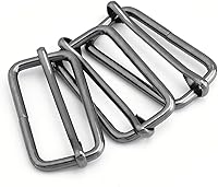 Vista 19 de CooBigo Paquete de 25 hebillas deslizantes ajustables de metal de 1 pulgada, ajustador rectangular Tri-Glide, deslizador de correa de tirantes