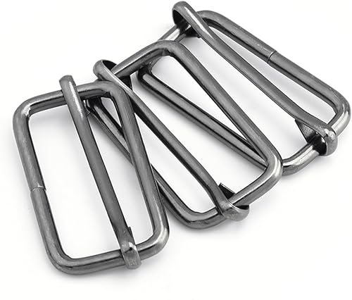 Miniatura 19 de CooBigo Paquete de 25 hebillas deslizantes ajustables de metal de 1 pulgada, ajustador rectangular Tri-Glide, deslizador de correa de tirantes
