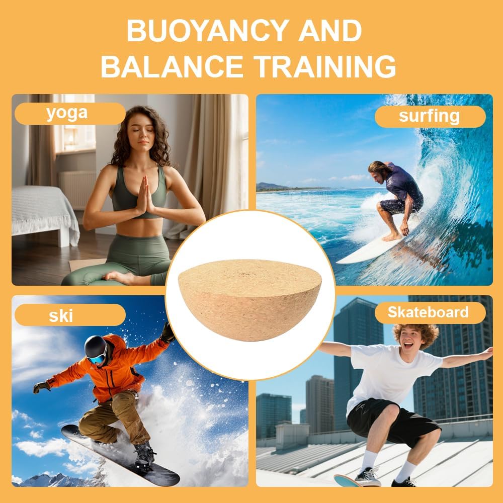 Wooden Balance Board, Complete Kit or Starter, Balance Board with Roller and Accessories, Surf, Fitness, Rehabilitation, Adults and Children