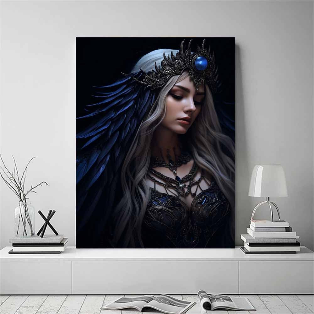 WQBQKKX Leinwand Malerei Schwarz Afrikanische Frau Minimalistisch Wandbild XXL groß Wandbilder für Wohnzimmerbilder Modern kunstdruck - Schwarz Gold(Gold 44)-80x120cm Ungerahmt