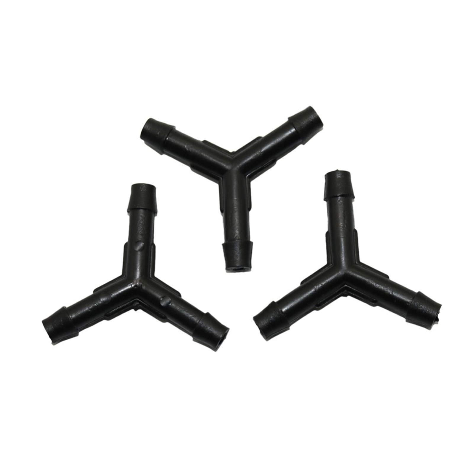 Garden Plumbing 200 Pcs Y Shaped Barbed Splitters Three Way Garden Water Connectors 4/7mm Hose Connector Garden Irrigation Greenhouse Fittings