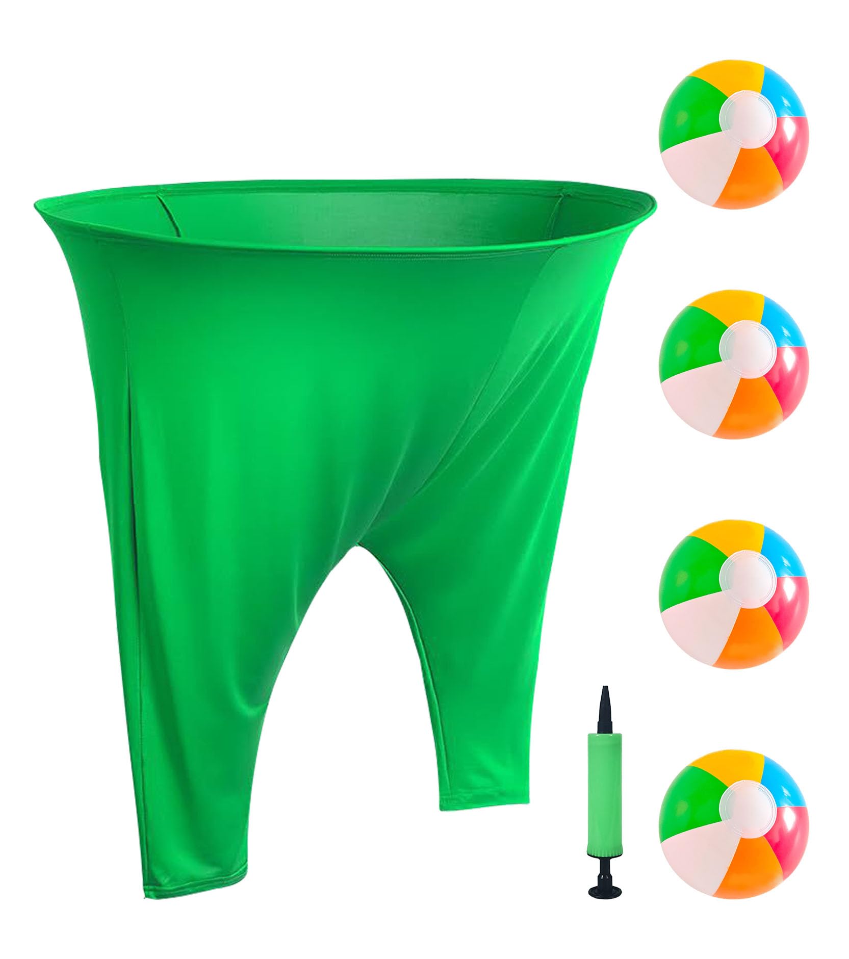 Granny Pants Yard Game,Giant Granny Pants Throwing Game for Adults,with 4 Inflatable Balls and 1 Air Pump,Outdoor Tossing Games,for Family Reunions,Sports Day,Birthdays(Green)