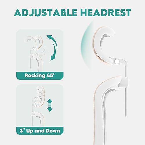 Miniatura 32 de Silla de oficina ergonómica, silla de escritorio ajustable de malla resistente con ruedas, reposabrazos y soporte lumbar, cómoda silla para oficina