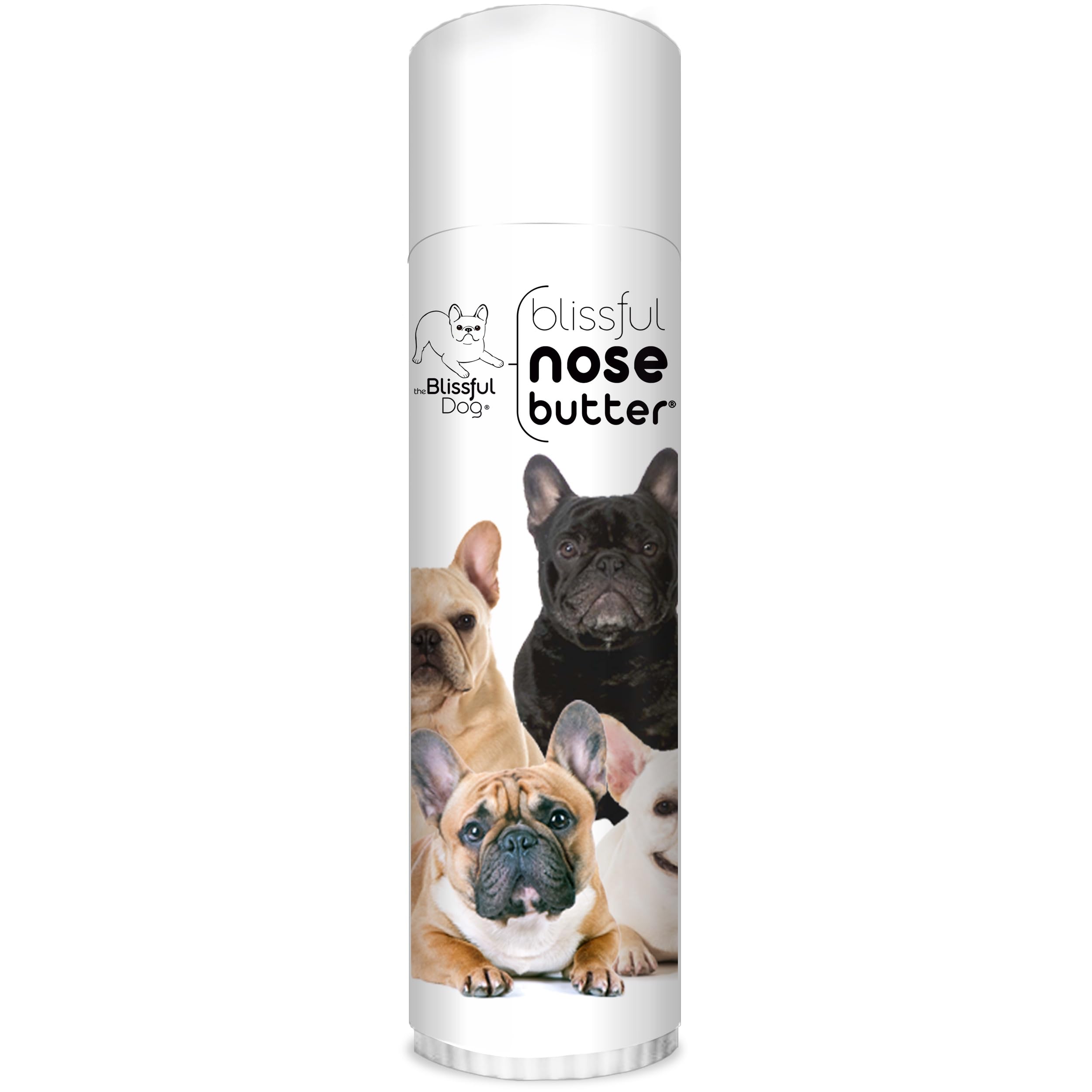 The Blissful Dog French Bulldog Nose Butter, Versatile Dog Nose Balm for Dry Nose, Handcrafted Nose Moisturizer, Easy-to-Apply Dog Essentials, Unscented, 0.50 oz.