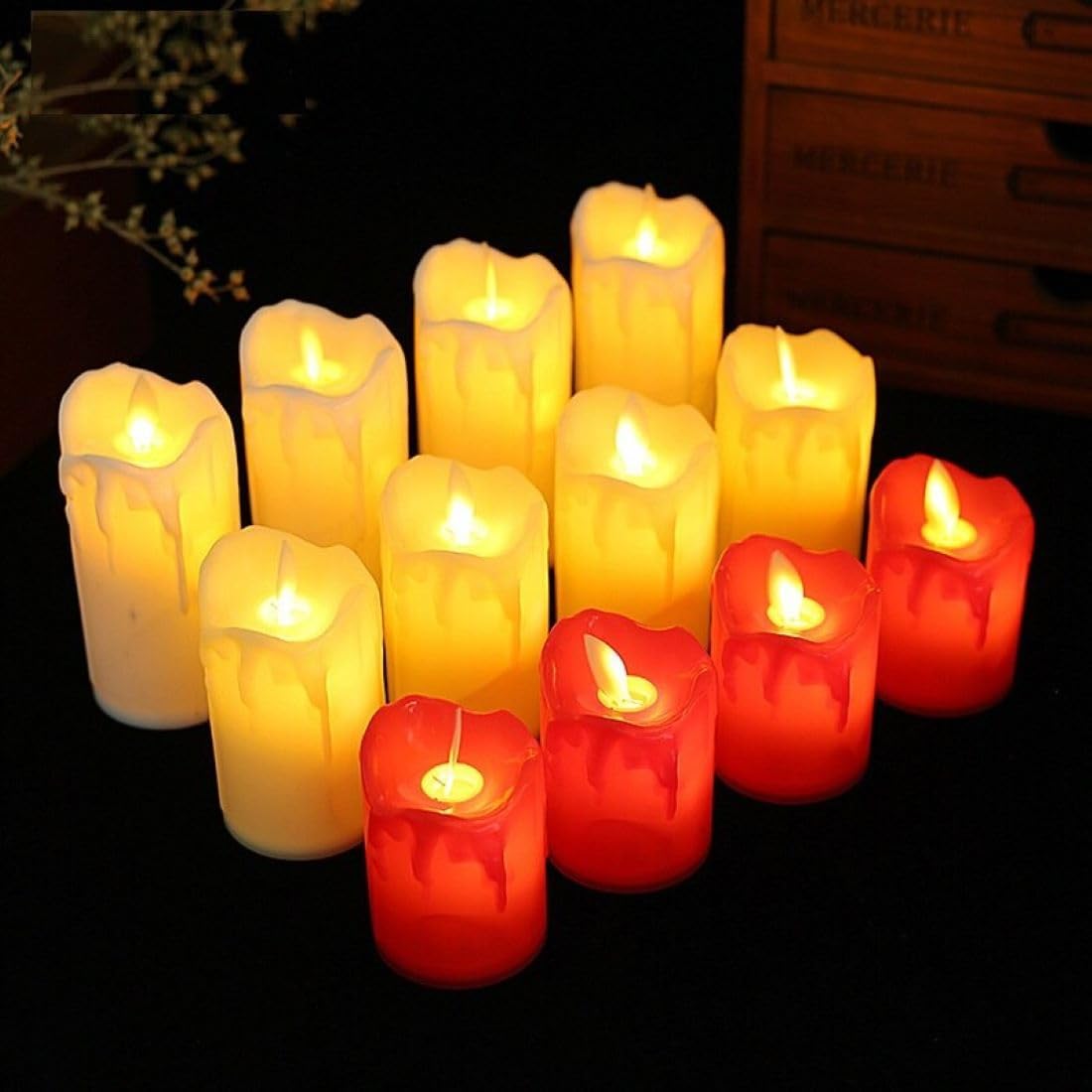 4-Pack LED Tea Light Candles | Flameless & Smokeless | Multicolor Acrylic Melting Real Wax Pillar Candle Design | Gifting, Home, Room Lights, Balcony & Festival, Navratri, Diwali Decoration, 6cm (4)-image-15