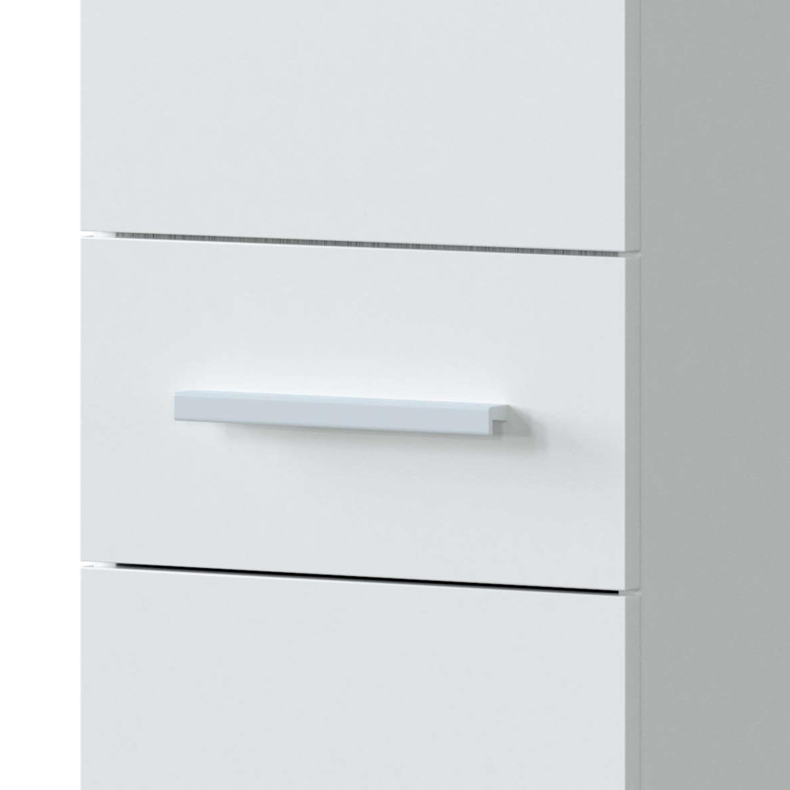 ARKITMOBEL Columna de Baño Athena Estilo Contemporáneo 2 Puertas y 1 cajón Color Blanco Brillo 182x35x31 cm