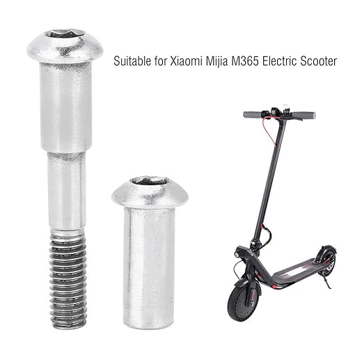 Miniatura 3 de Tbest Perno de scooter de acero al carbono, cabeza plana, rosca derecha, plata, 1 unidad, compatible con M365