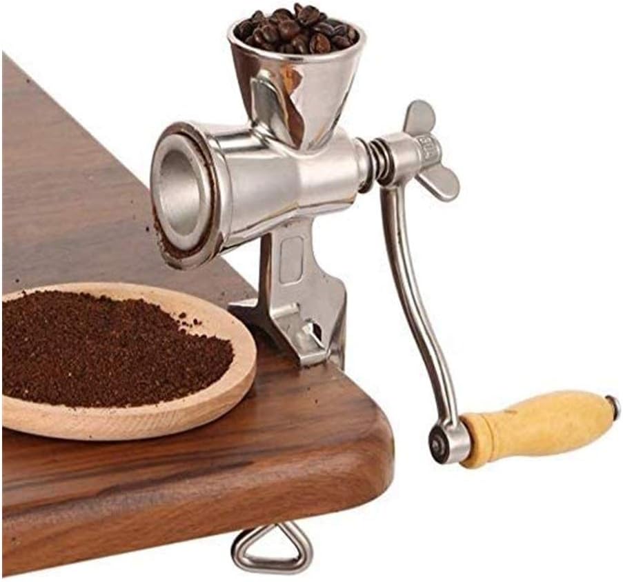 HilMe Grain Grinder tating Food Flour Manual Stainless Steel Coffee Handheld Soybeans Herb Wheat Cereal Mill Home Kitchen