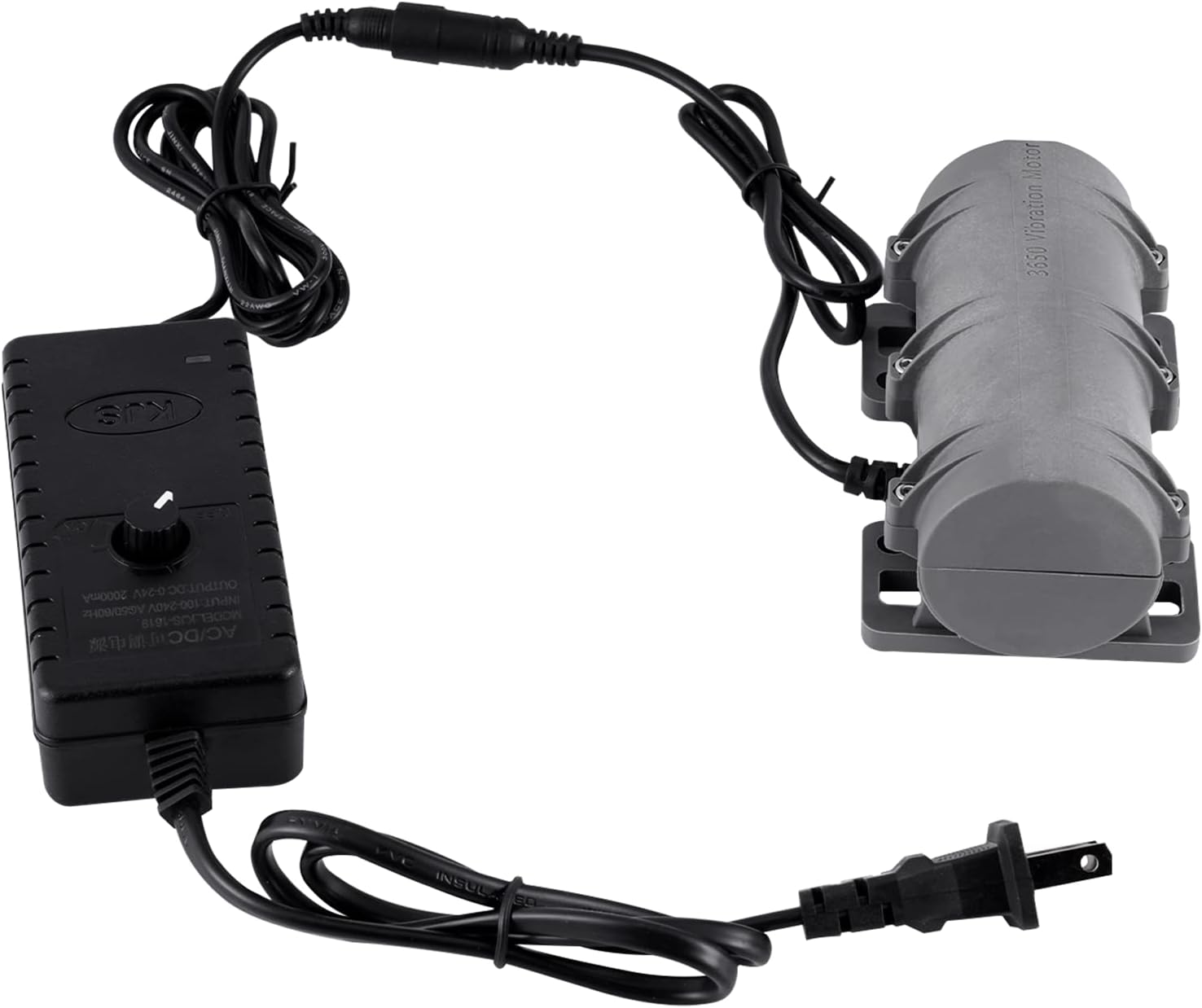 JIAWANSHUN DC24V Vibration Motor, 3800RPM Sieve Vibratior, Rotary Speed Vibrating Motor for Massage Bed Vibration Chair Medical Instruments, with Adjustable Speed Adapter (Speed Adjustable)