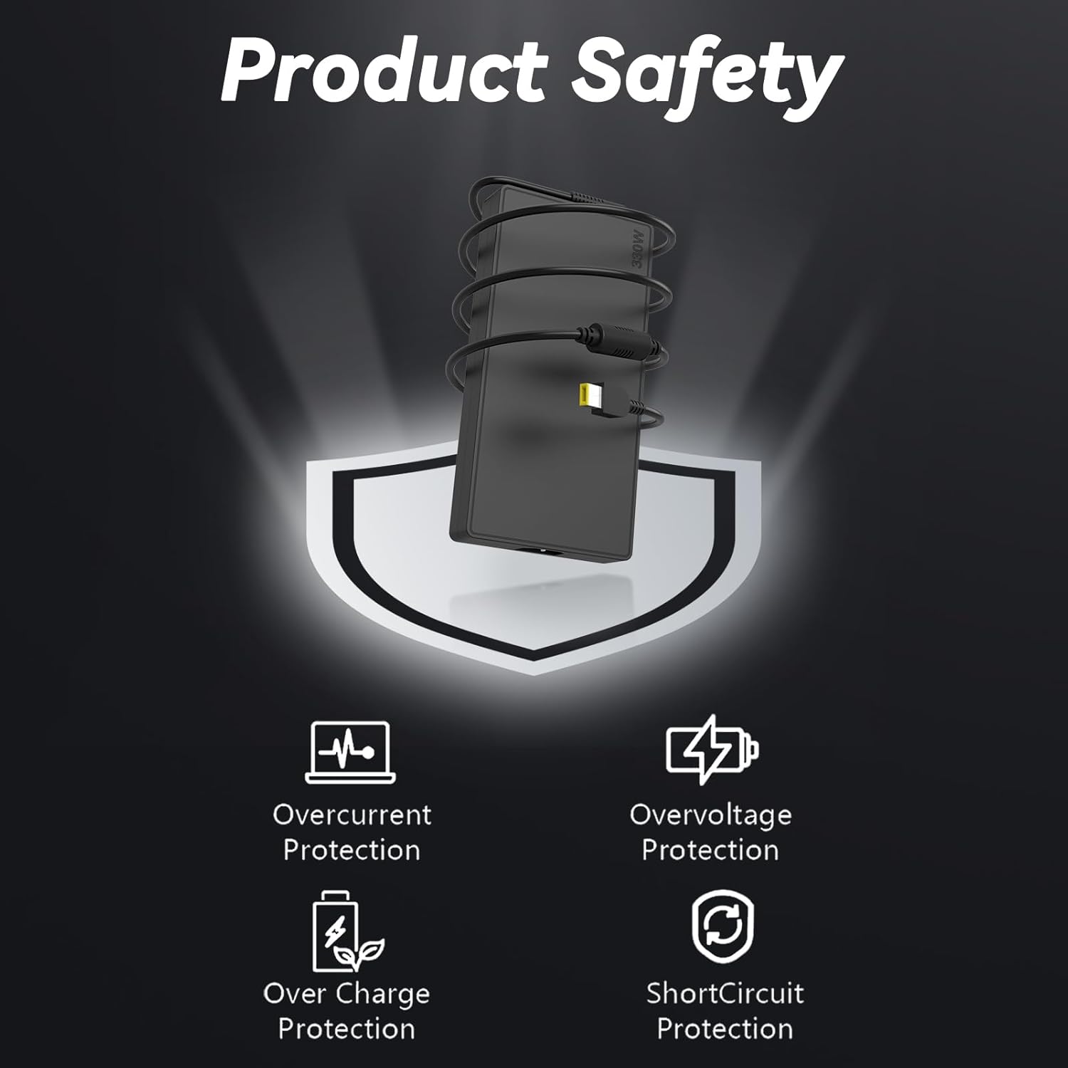 Slim 330W GaN Charger Compatible with Lenovo Legion 9 9i 7i 5i 5 Gen 9/10 16IRX8 Legion Pro 7 5i 5 Gen 10 16IRX8H RTX 4070 4080 4090 GX21M50608 ADL330SDC3A AC Adapter,Gaming Laptop