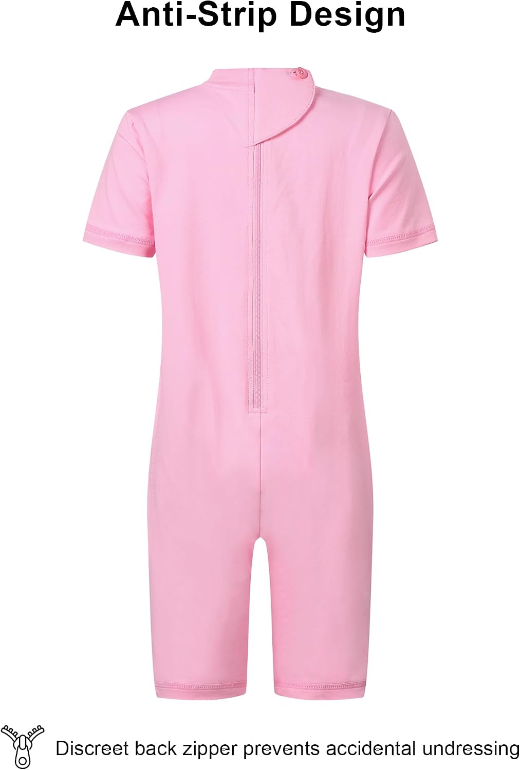 Kids Adaptive Sensory Jumpsuit for Autism SPD Anti-Strip Romper with Back YKK Zipper Guard 3-16 Years for boy and girl