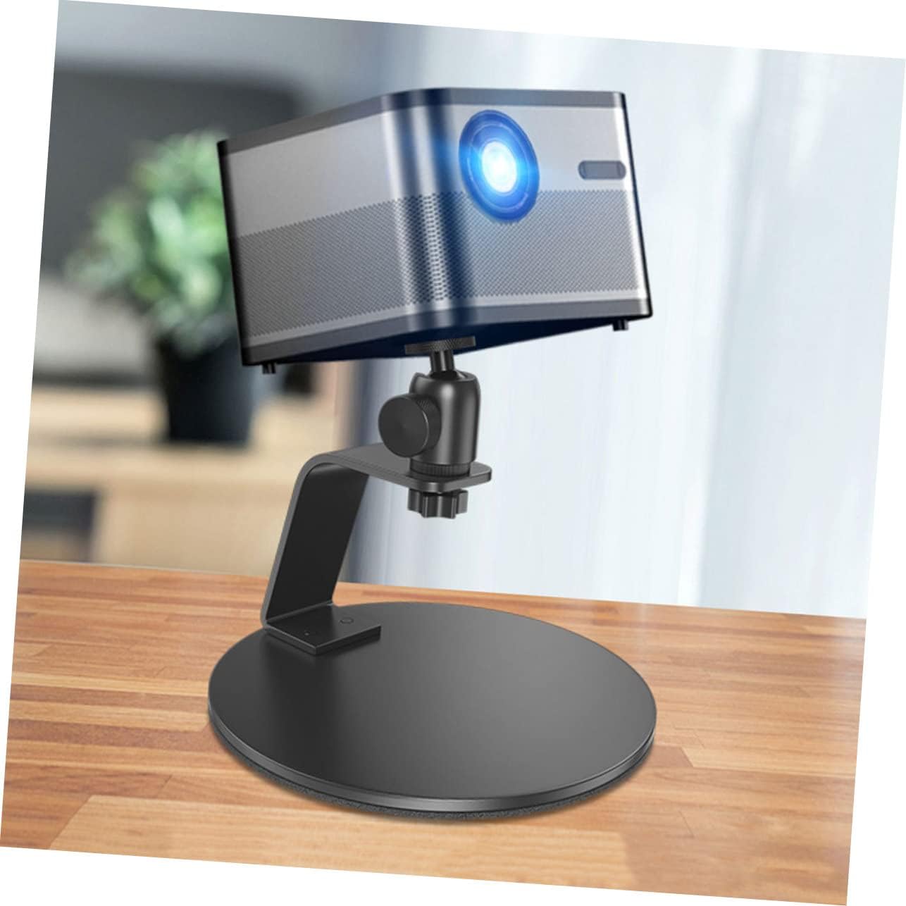 Adjustable Table Projector Stand Gimbal Head Rotatable Projector Mount for Home Theater Office Presentations and School Use Design