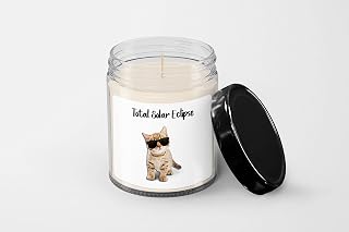 SpreadPassion Total Solar Eclipse - Soy Wax Candle - Hand Poured - 9 oz Vanilla-Scented Candle - Candle Jar