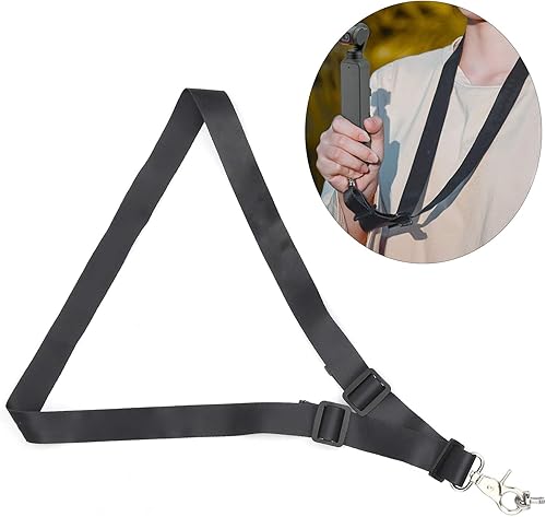 Miniatura 5 de Cordón para el cuello de la cámara, correa para el cuello de la cámara pequeña, correa de 23.6 in23.6 pulgadas, ajustable, con bloqueo de seguridad