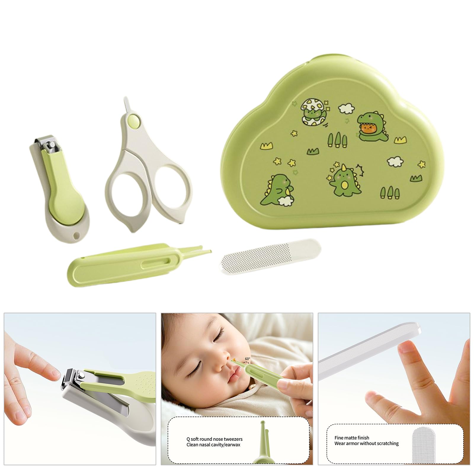 Infant Nails Maintenance Set Anti Pinch Nails Trimmers Ergonomic Nails Tool and Small Organiser Case for Newborns Care