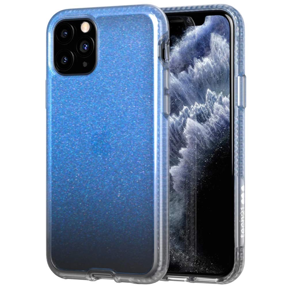 Tech21 Pure Shimmer Mobile Phone Case Compatible With Iphone 11 Pro Ultra Thin, Shimmer Effect And Drop Protection, Blue