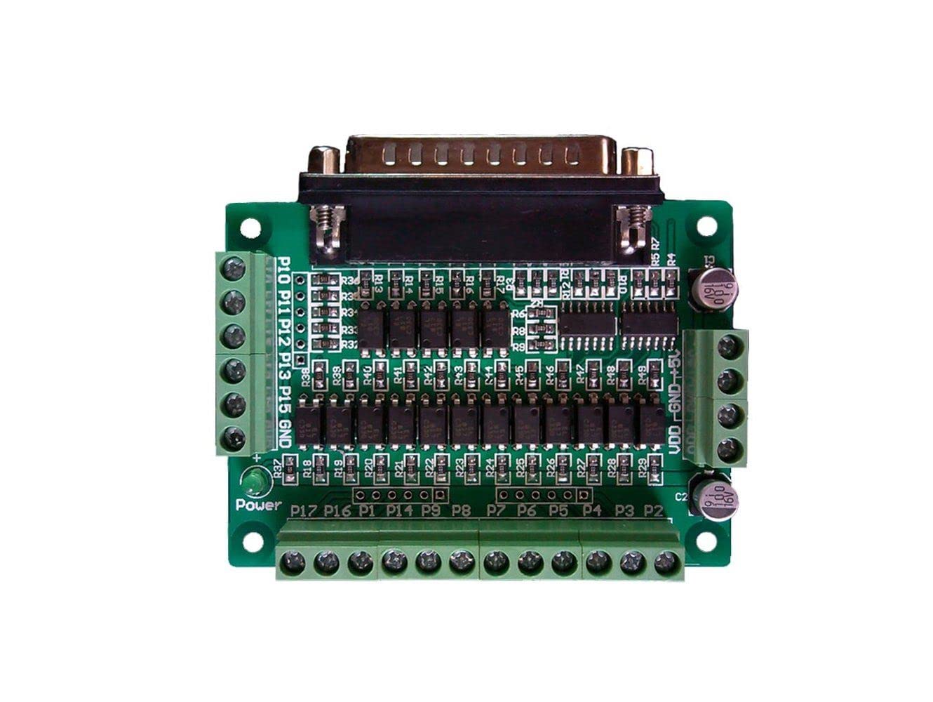 CNC 25P Parallel Port Interface Board 5DI 12DO Optical Isolation KCAM4 MACH3 EMC2/linuxcnc