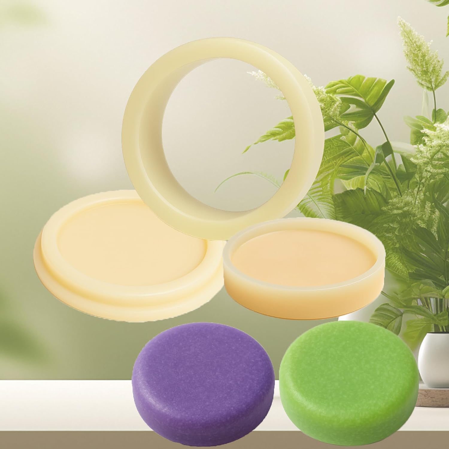 DIY 2.5inch Flat Round Soap Mold ，Handmade Shower Steamer Molds for Bath Bombs,Shower Tablets