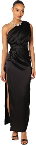Nadia One Shoulder Maxi Dress - Black 2