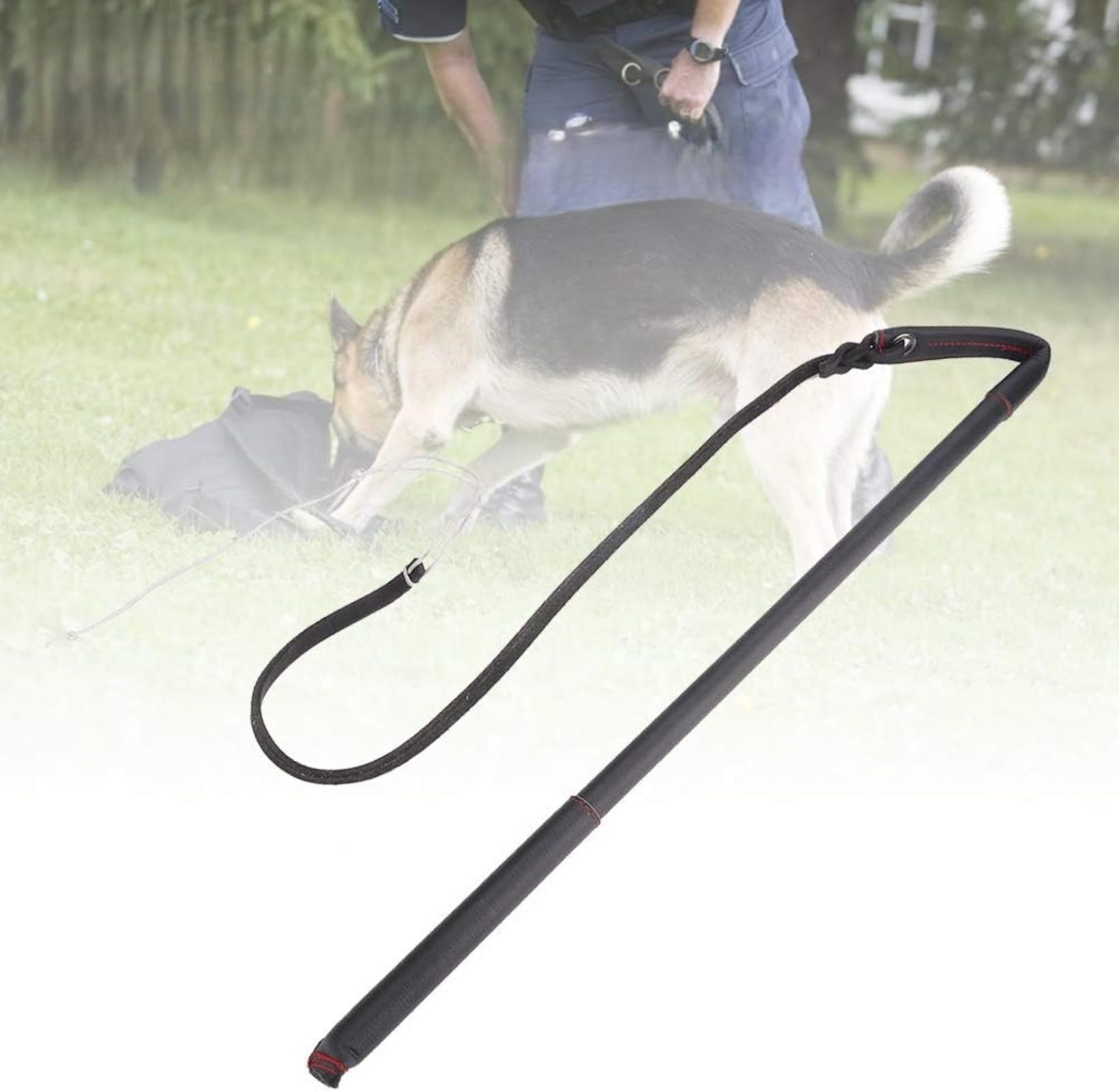 Cravache pour Chien,cravache de Dressage pour Chien en Cuir de Vachette avec poignée, Berger Allemand, entraînement pour Chien de Travail, Fouet pour Chien de Taille Moyenne