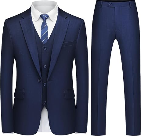 Men's Suits 3 Piece Slim Fit 1 Button Business Formal