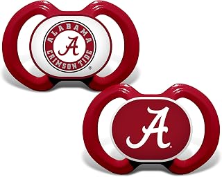 Baby Fanatic Pacifier Set, University of Alabama Crimson Tide, One Size, 2 Count
