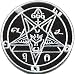 Satanic goat's head Baphomet pentagram pentacle 666 occult embroidered applique iron-on patch new