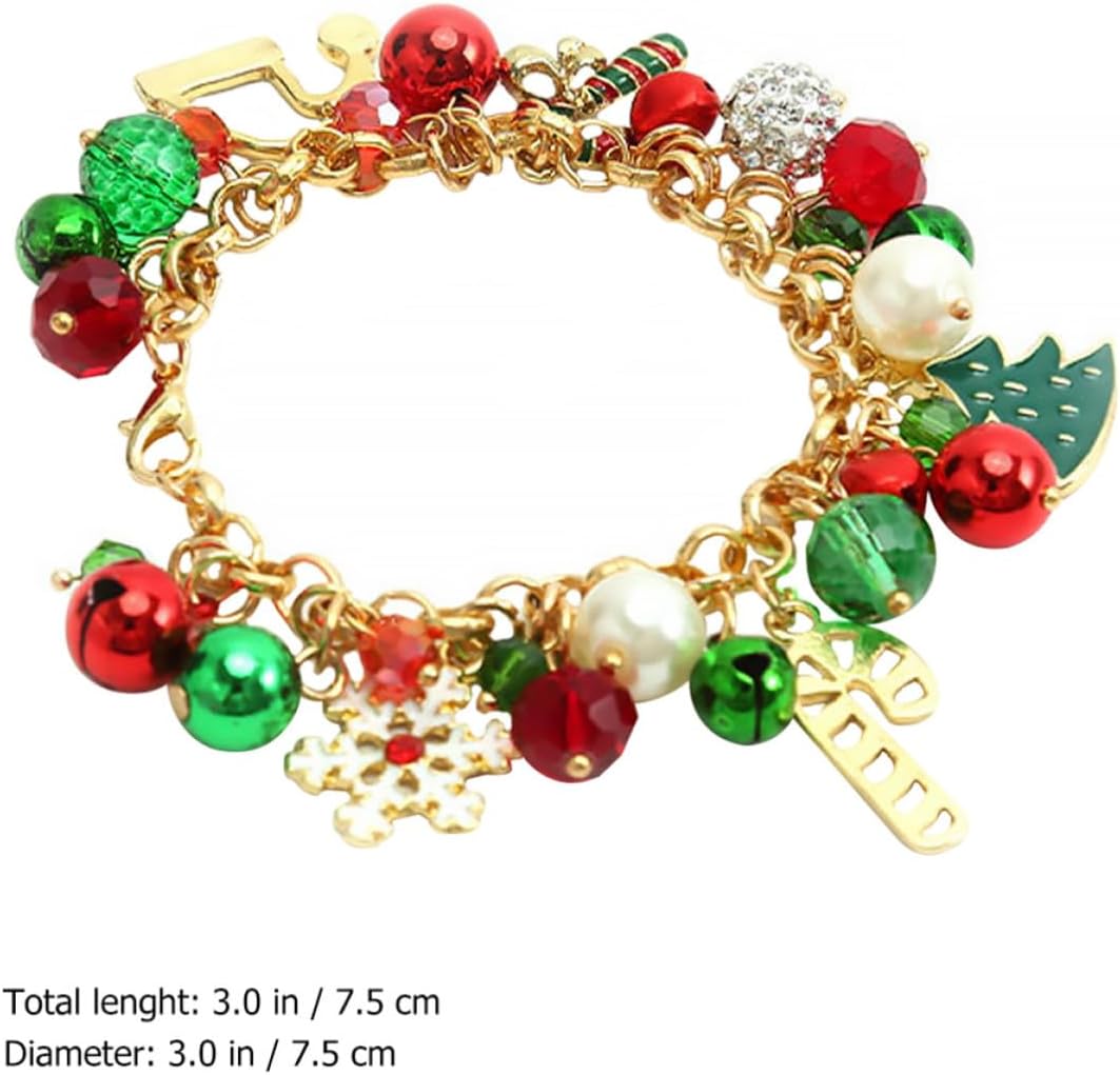 Xmas Christmas Bracelet Metal Festival Wrist Chain Elegant image 2