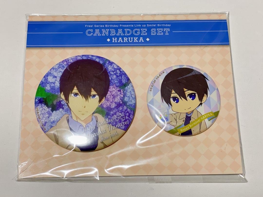 Amazon.co.jp: Free Link up Smile Birthday 缶バッジ 七瀬遙 : おもちゃ