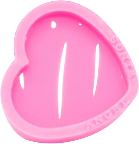 Miniatura 5 de Molde de corazón súper brillante de resina, molde de silicona, molde de carrete de insignia, moldes de resina para llavero, suministros de