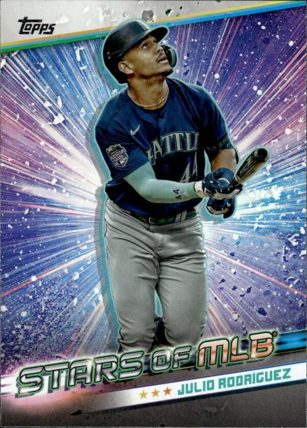 2024 TOPPS STARS OF MLB #SMLB-16 JULIO RODRIGUEZ SEATTLE MARINERS BASEBALL OFFICIAL TRADING CARD OF MLB Thumbnail