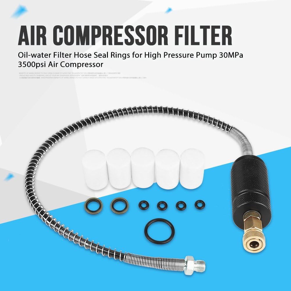 Oil-water Filter, High Pressure Air Compressor Hose Seal Rings for High Pressure Pump 30MPa 3500psi Air Compressor
