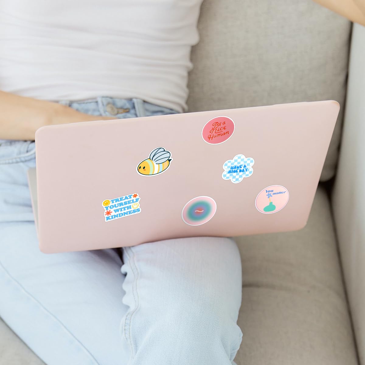 Thyonta 100 Pcs Inspiring Pink Quote Stickers Motivational DIY Waterproof for Notebooks Luggage Phone Cases Laptop Bumper Water Bottles - Image 4