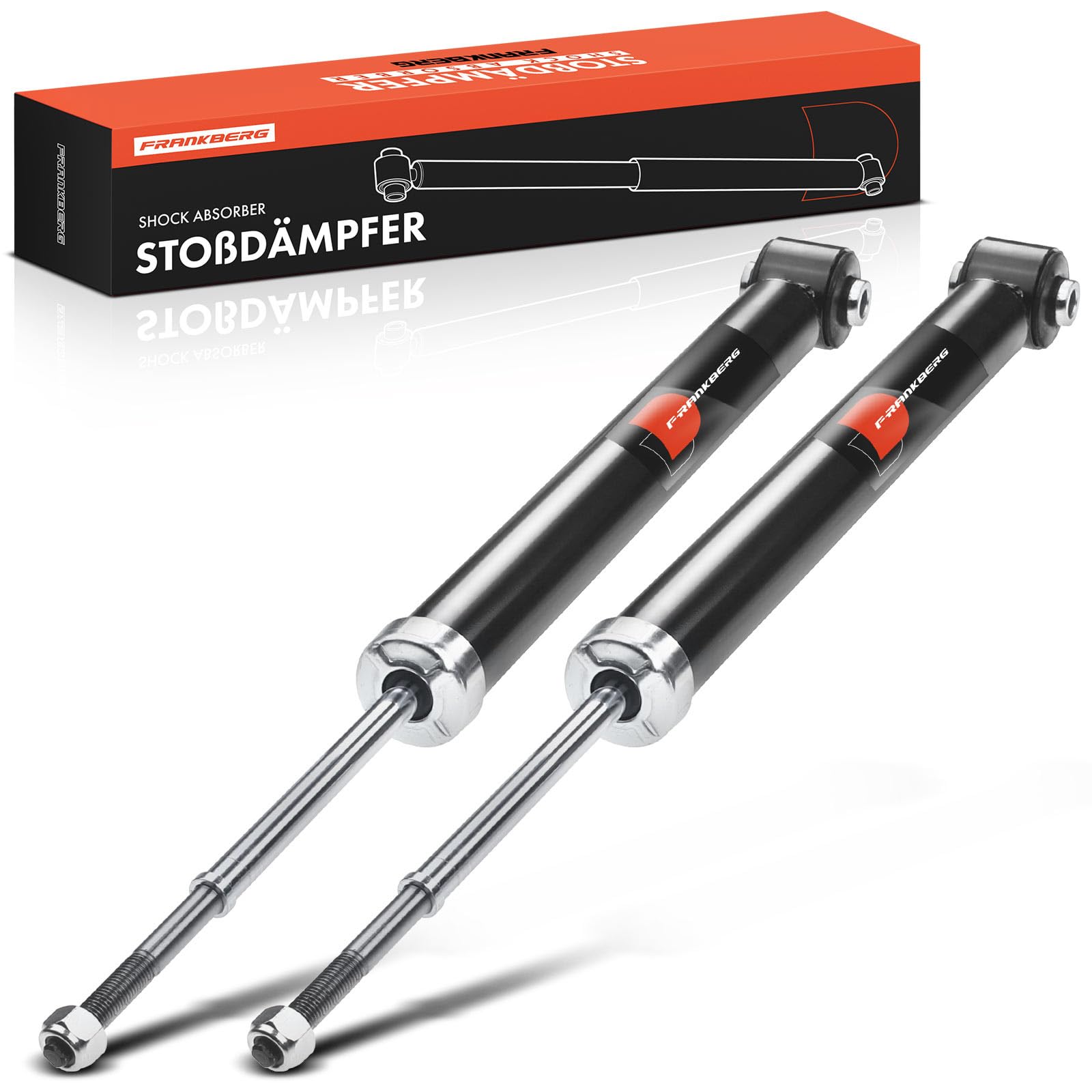 Frankberg 2x Ammortizzatori per sospensioni Ammortizzatori per telaio Posteriore sinistro destro 629mm Pressione del gas Compatibile con Getz TB 1.1 1.3 1.3i 1.4i 1.6 1.5 CRDi 1.5 CRDi GLS 21659