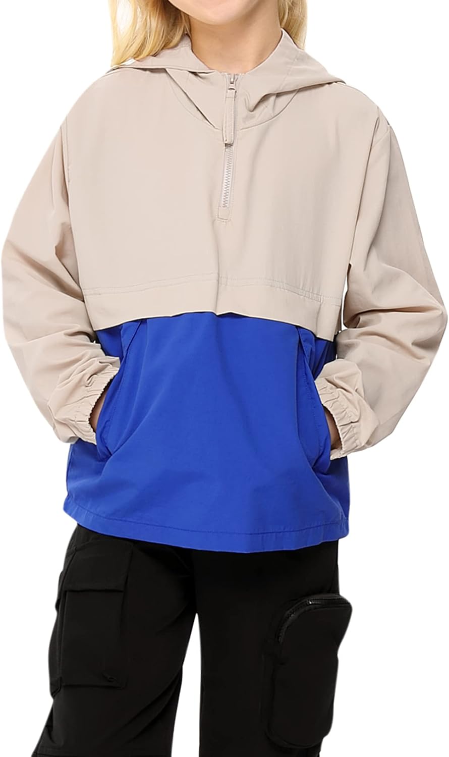 Boys Girls Packable Rain Jacket Lightweight Waterproof Hooded Raincoats Windproof Size 3-12Y - Image 2