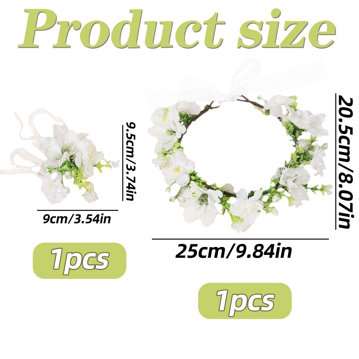 EOWVISN 1 Piece Pet Garland, 1 Piece Pet Bracelet, Pet Wedding Flower Collar, Pet Flower Bow Tie, Dog Wedding Flower Crown - Image 2