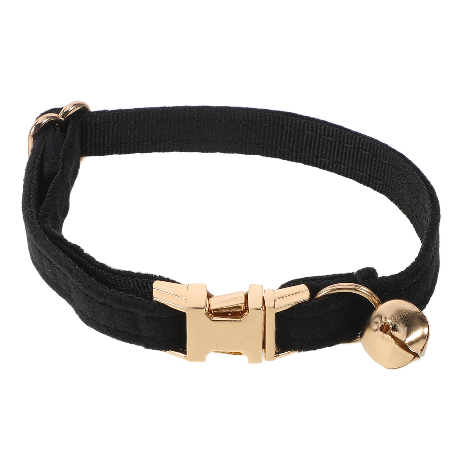 Collier Chat Velours Noir avec Clochette Boucle Réglable Accessoire Chic pour Chats Intérieur Cérémonie et Fêtes