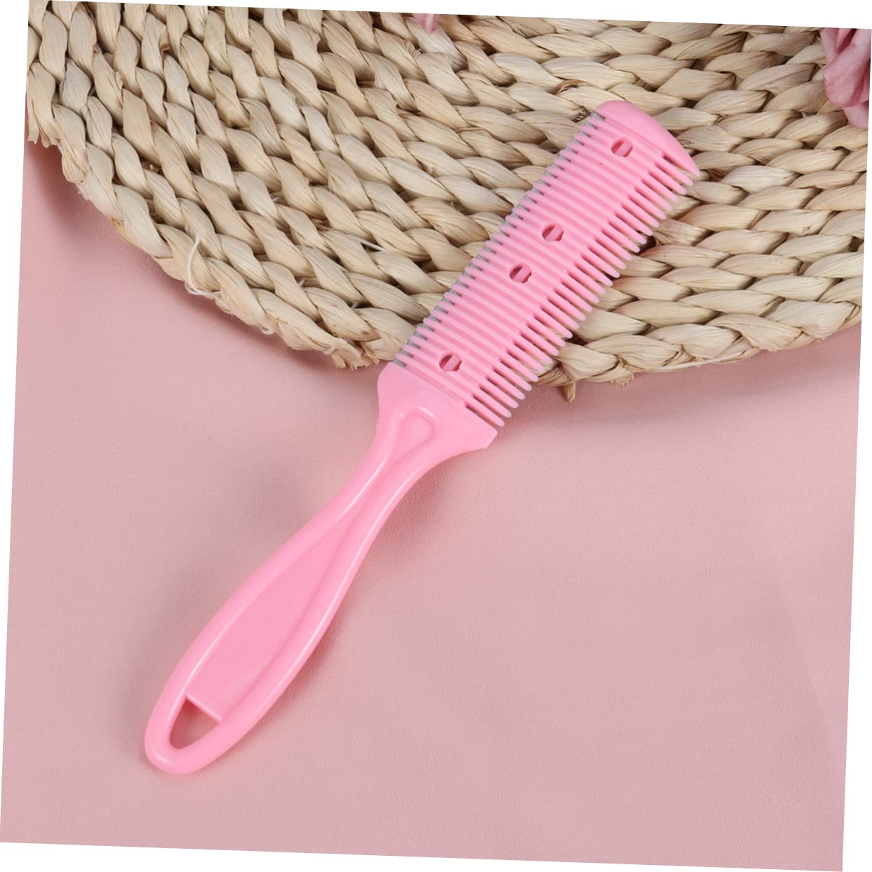 3pcs Hair Shaving Comb Double-sided Haircut Scissors Stainless Steel Hair Trimmer Detangling Comb for Home Grooming and Barbering
