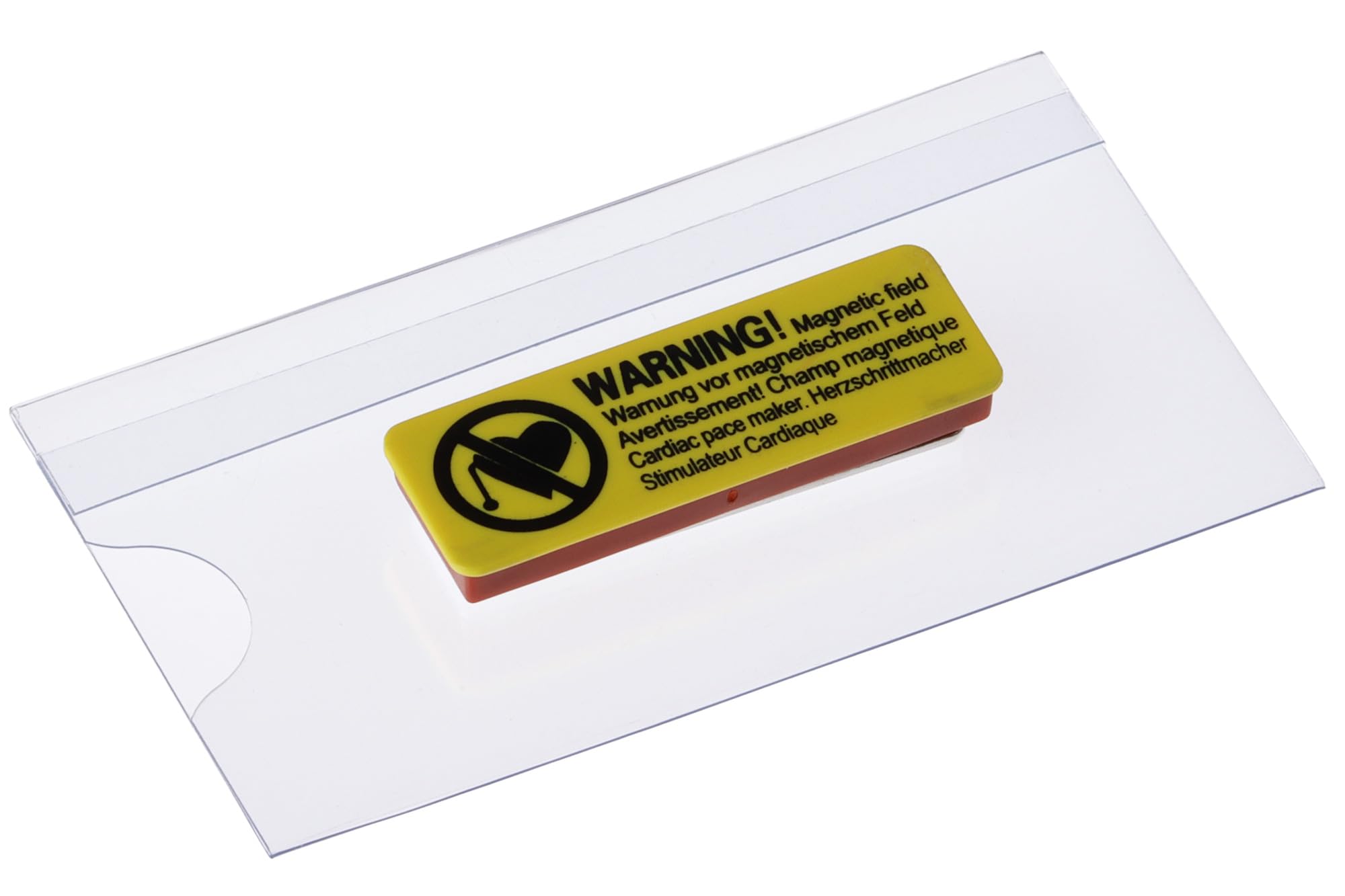 EUROPEL Porta badge magnetico 75x40 mm bianco confezione da 24