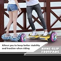 Vista 6 de Patineta autoequilibrada eléctrica con certificación HS2.01 Bluetooth, rueda Flash con luz LED, scooter eléctrico
