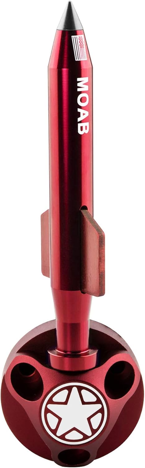 VMS RACING Combo RED MOAB ANTENNA & RED ANODIZED HOUSING COVER BASE in Billet Aluminum Short Compatible with Jeep Wrangler JK JKU JL JT